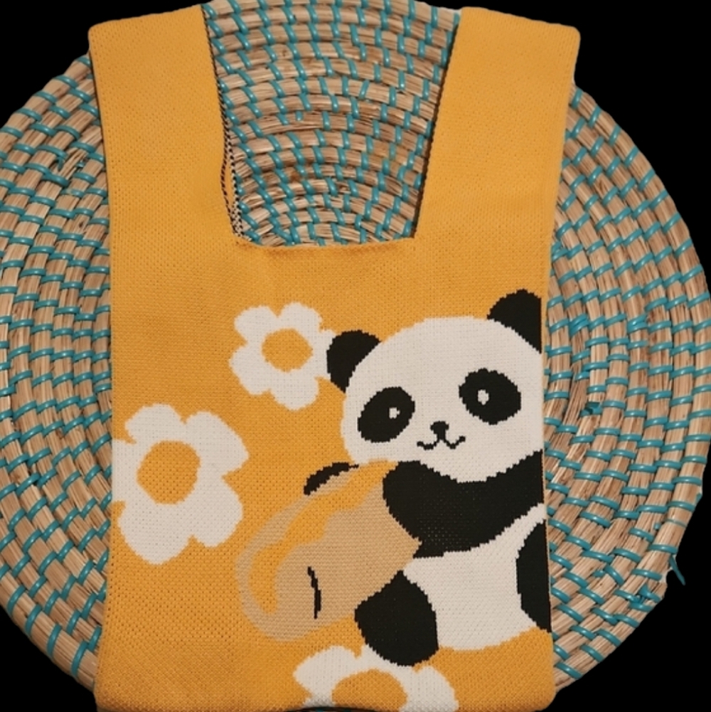 🌟2/$20🌟Charming Yellow Panda Hobo Bag